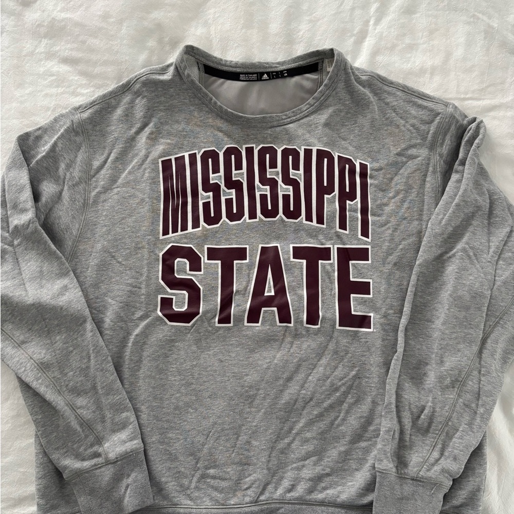 Mississippi State Crewneck Sweatshirt - Adidas - Gray
